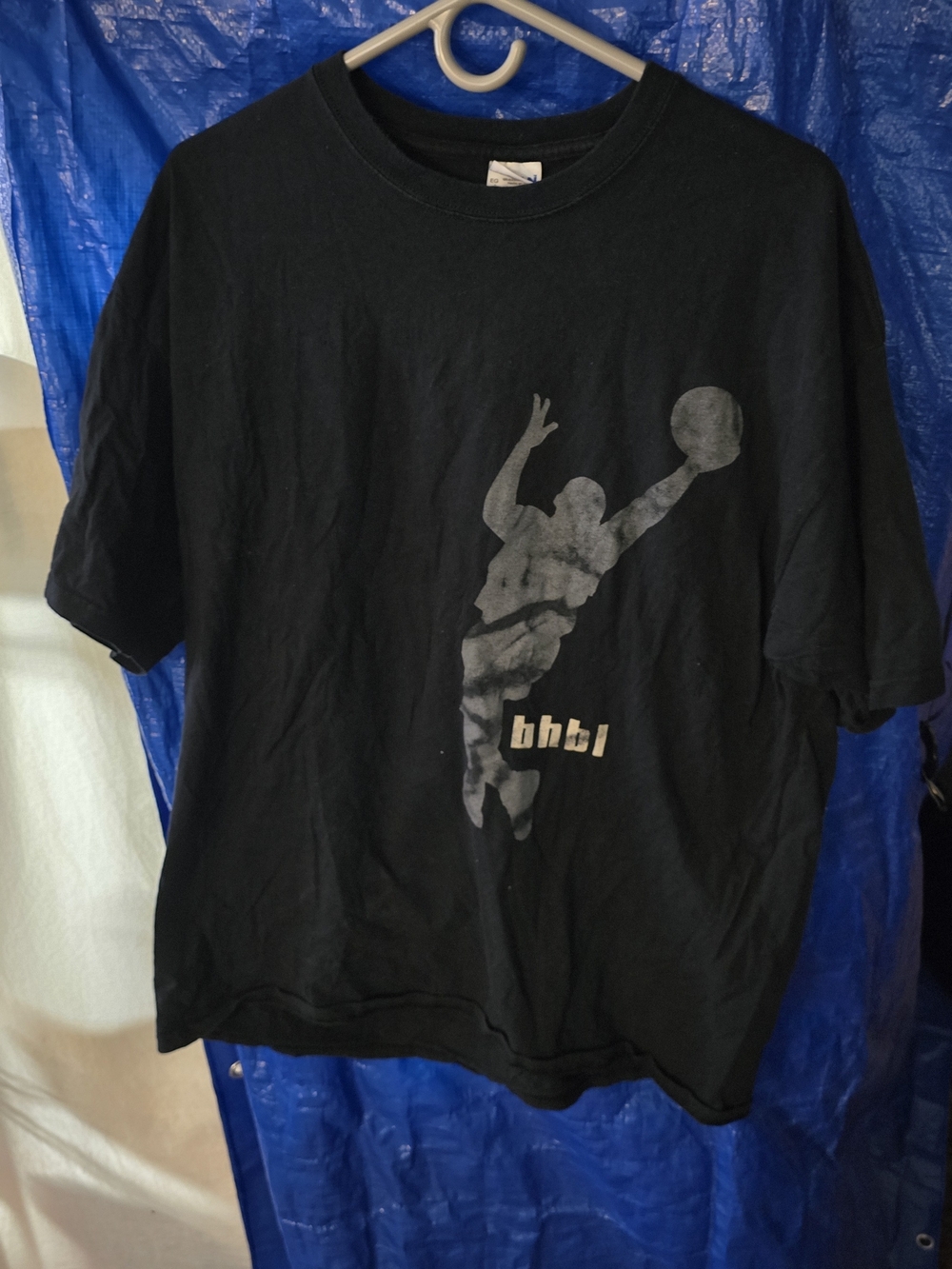 Gildan Black Crewneck Tee with Size Tag - XL
